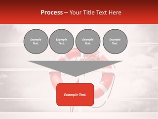 A Life Preserver In The Middle Of A Boxing Ring PowerPoint Template