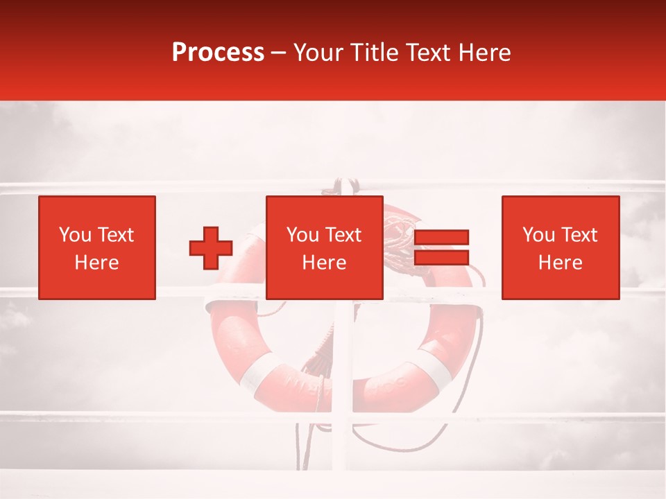 A Life Preserver In The Middle Of A Boxing Ring PowerPoint Template