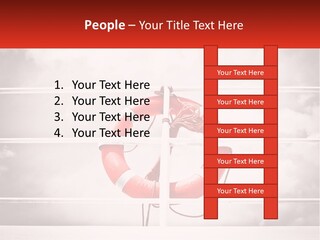 A Life Preserver In The Middle Of A Boxing Ring PowerPoint Template