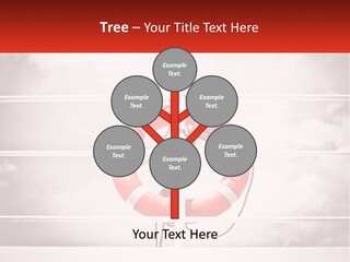 A Life Preserver In The Middle Of A Boxing Ring PowerPoint Template