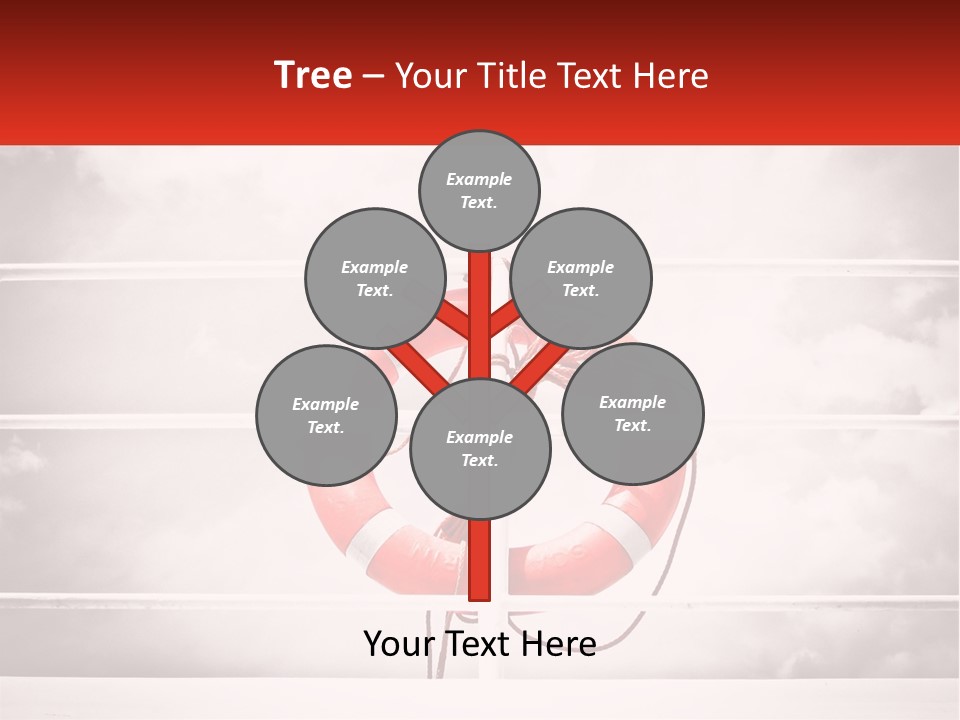 A Life Preserver In The Middle Of A Boxing Ring PowerPoint Template