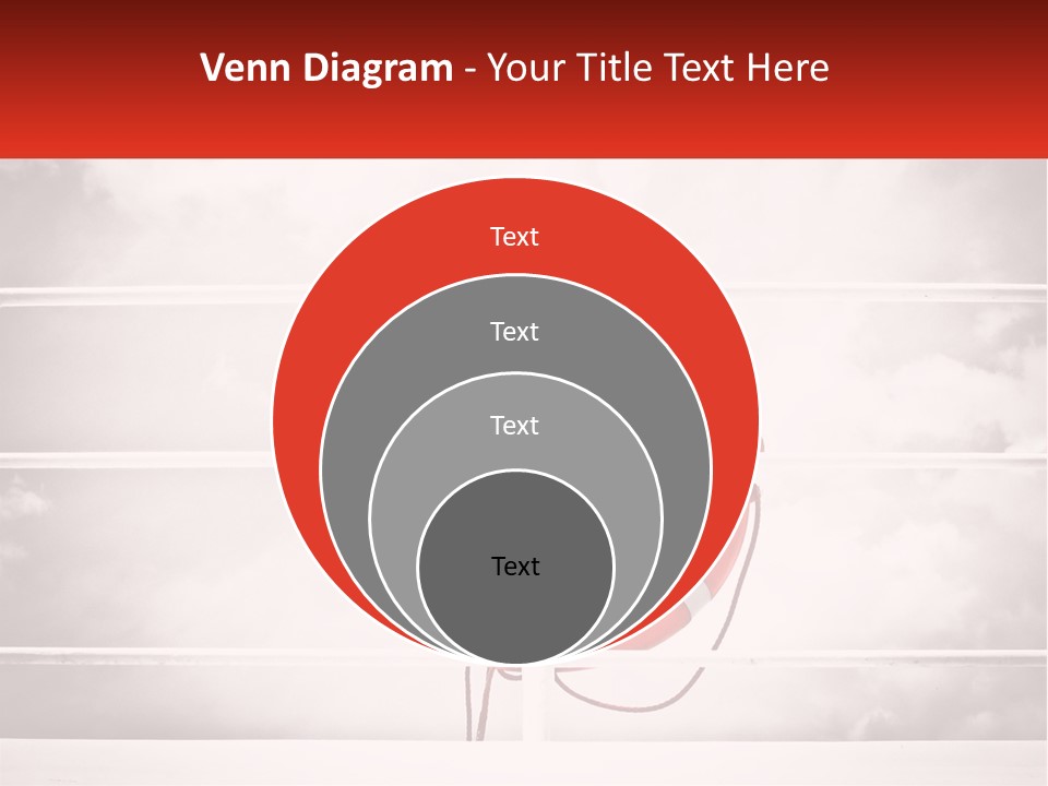 A Life Preserver In The Middle Of A Boxing Ring PowerPoint Template