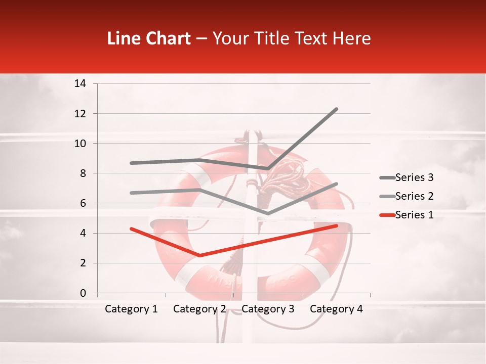 A Life Preserver In The Middle Of A Boxing Ring PowerPoint Template