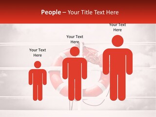 A Life Preserver In The Middle Of A Boxing Ring PowerPoint Template