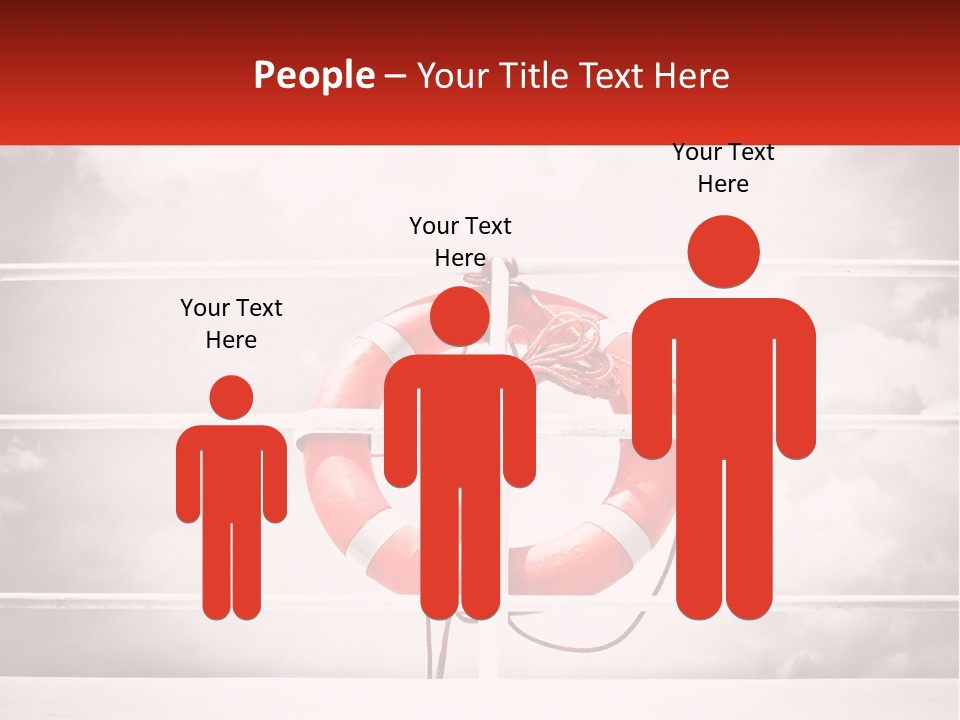 A Life Preserver In The Middle Of A Boxing Ring PowerPoint Template