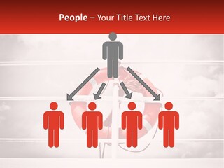 A Life Preserver In The Middle Of A Boxing Ring PowerPoint Template