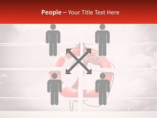 A Life Preserver In The Middle Of A Boxing Ring PowerPoint Template