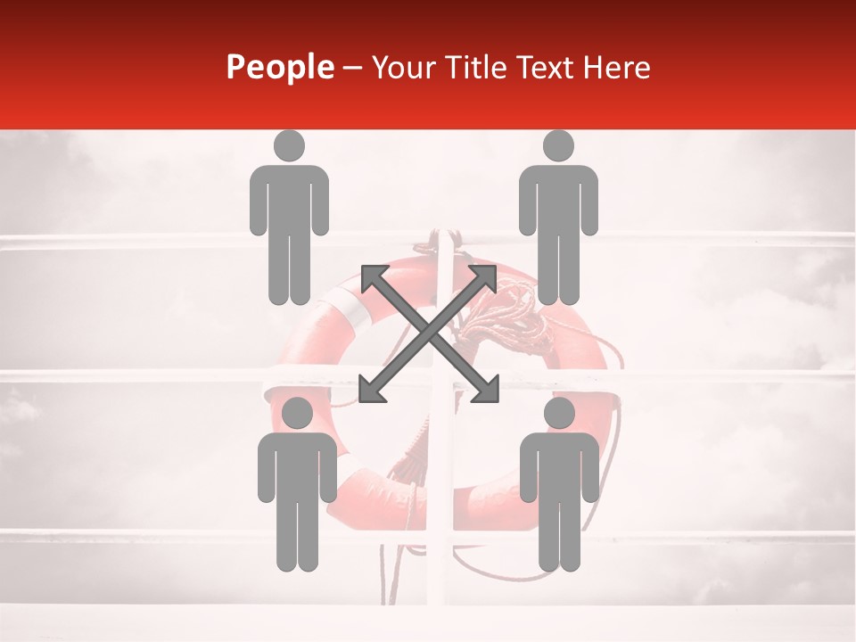 A Life Preserver In The Middle Of A Boxing Ring PowerPoint Template