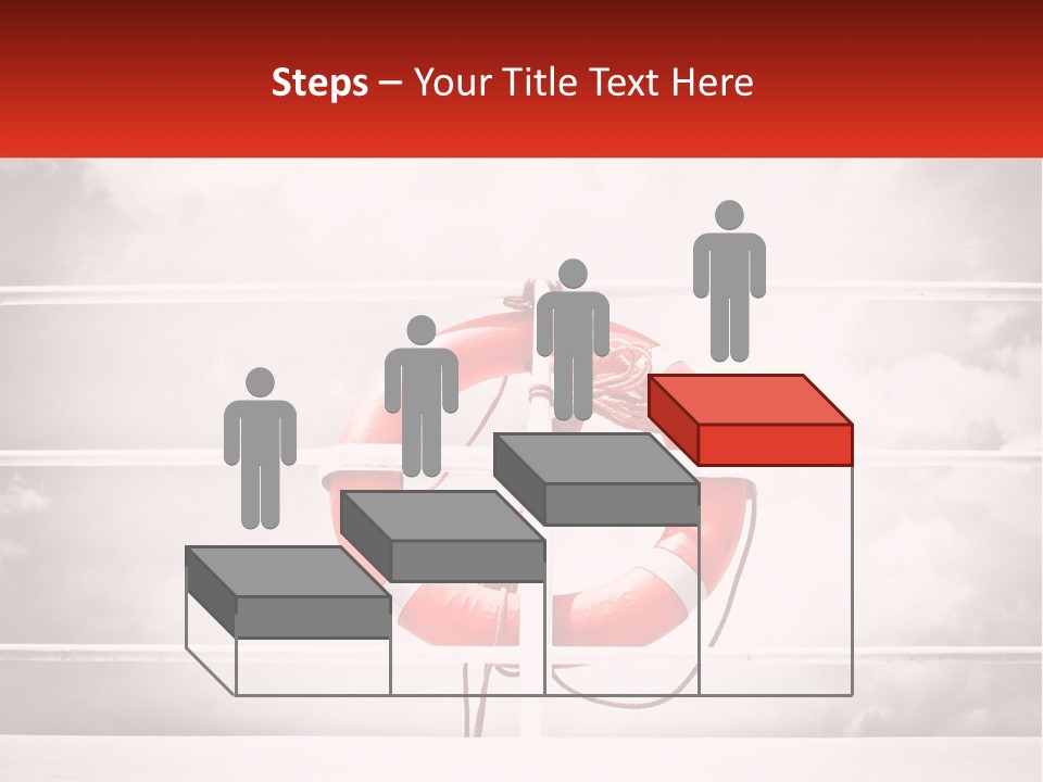 A Life Preserver In The Middle Of A Boxing Ring PowerPoint Template