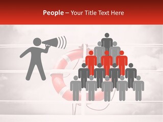 A Life Preserver In The Middle Of A Boxing Ring PowerPoint Template