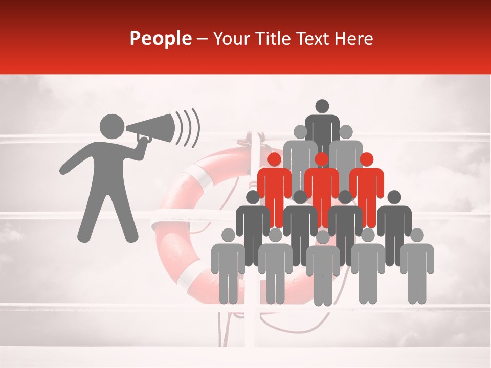 A Life Preserver In The Middle Of A Boxing Ring PowerPoint Template