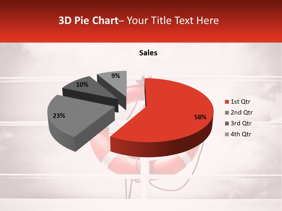 A Life Preserver In The Middle Of A Boxing Ring PowerPoint Template