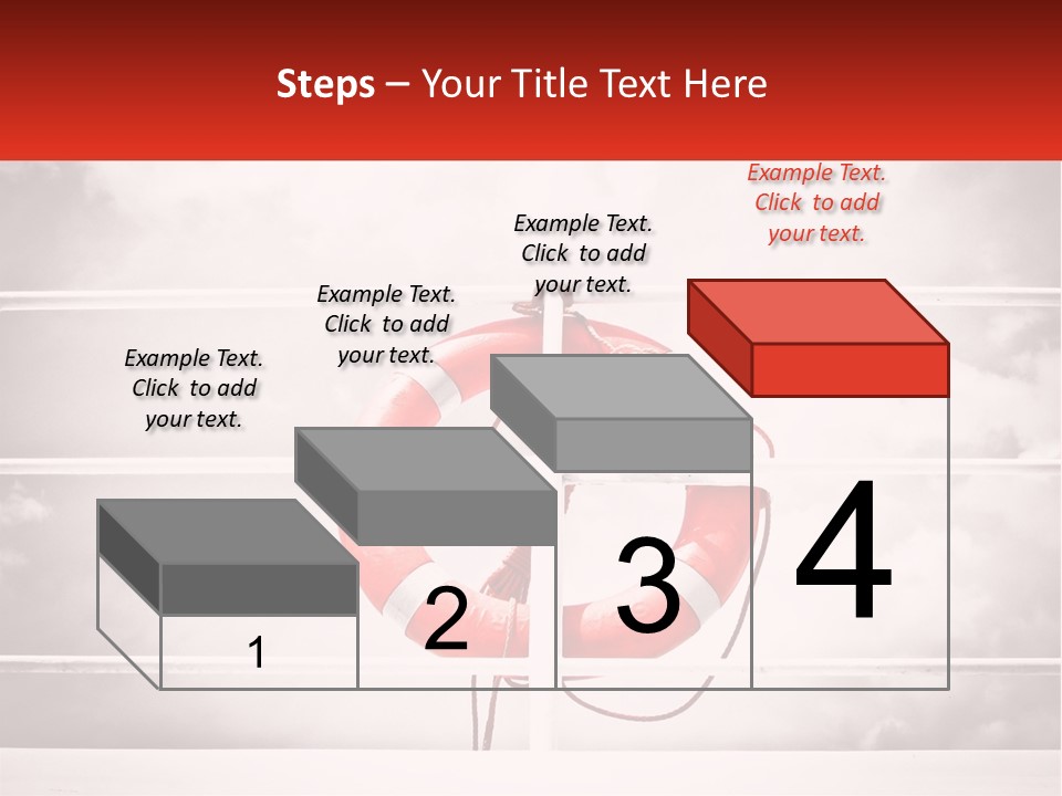 A Life Preserver In The Middle Of A Boxing Ring PowerPoint Template