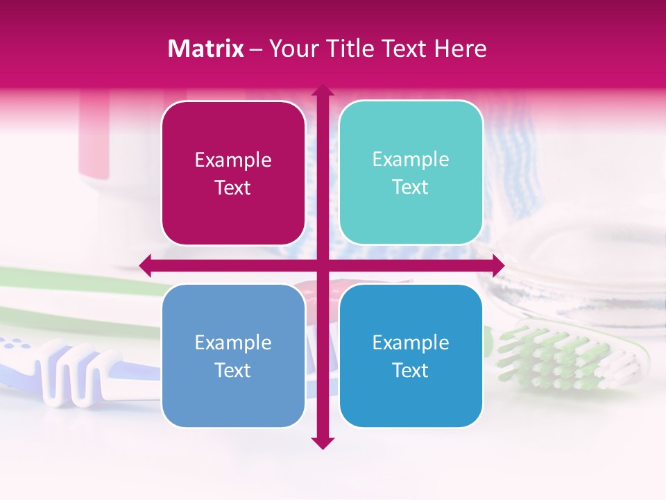 A Couple Of Toothbrushes Sitting On Top Of A Table PowerPoint Template