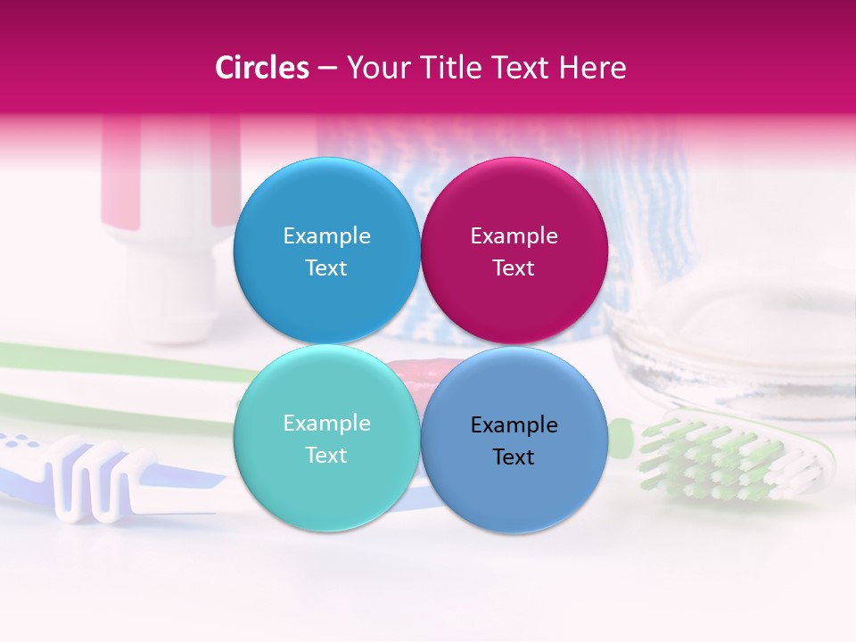 A Couple Of Toothbrushes Sitting On Top Of A Table PowerPoint Template