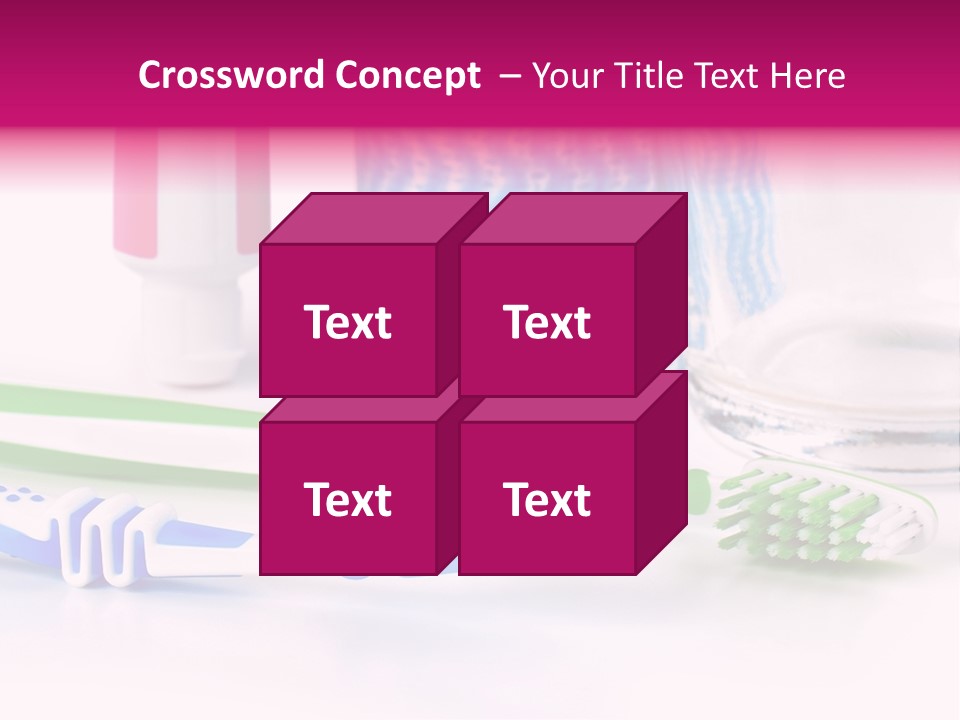 A Couple Of Toothbrushes Sitting On Top Of A Table PowerPoint Template