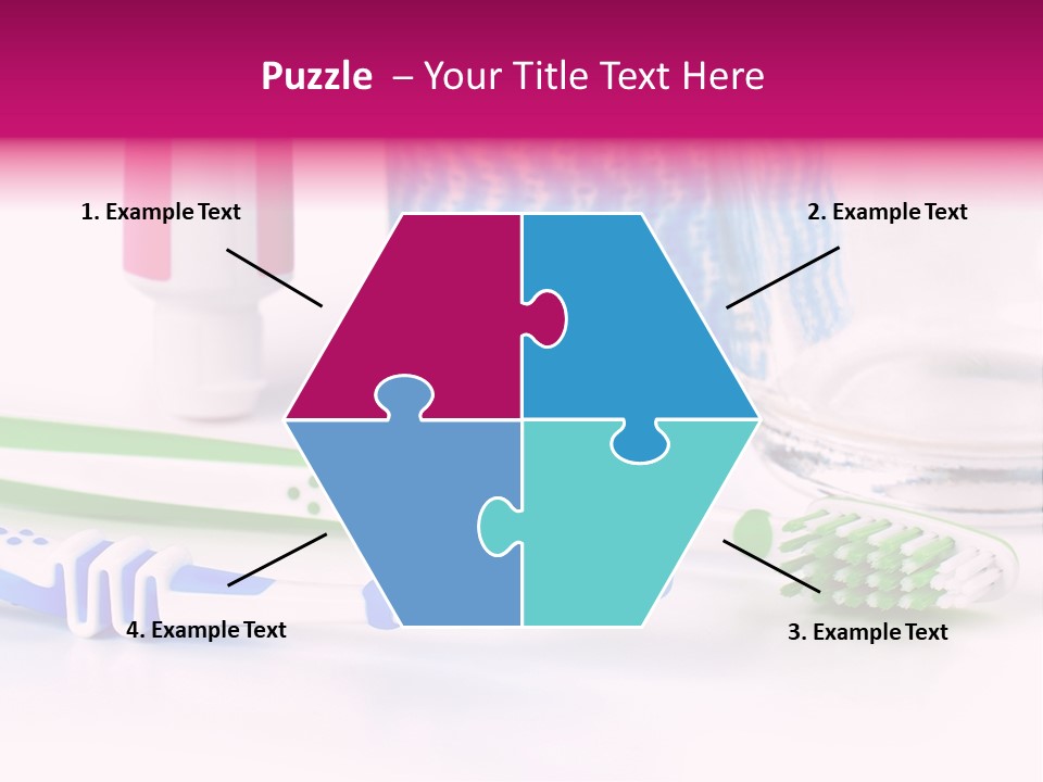 A Couple Of Toothbrushes Sitting On Top Of A Table PowerPoint Template
