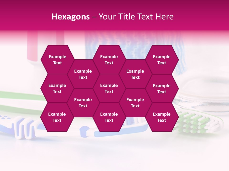 A Couple Of Toothbrushes Sitting On Top Of A Table PowerPoint Template