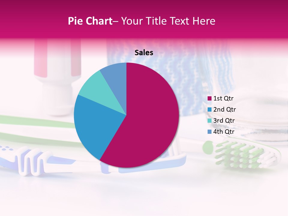 A Couple Of Toothbrushes Sitting On Top Of A Table PowerPoint Template