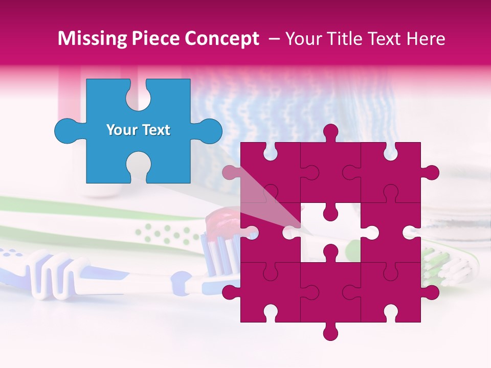 A Couple Of Toothbrushes Sitting On Top Of A Table PowerPoint Template