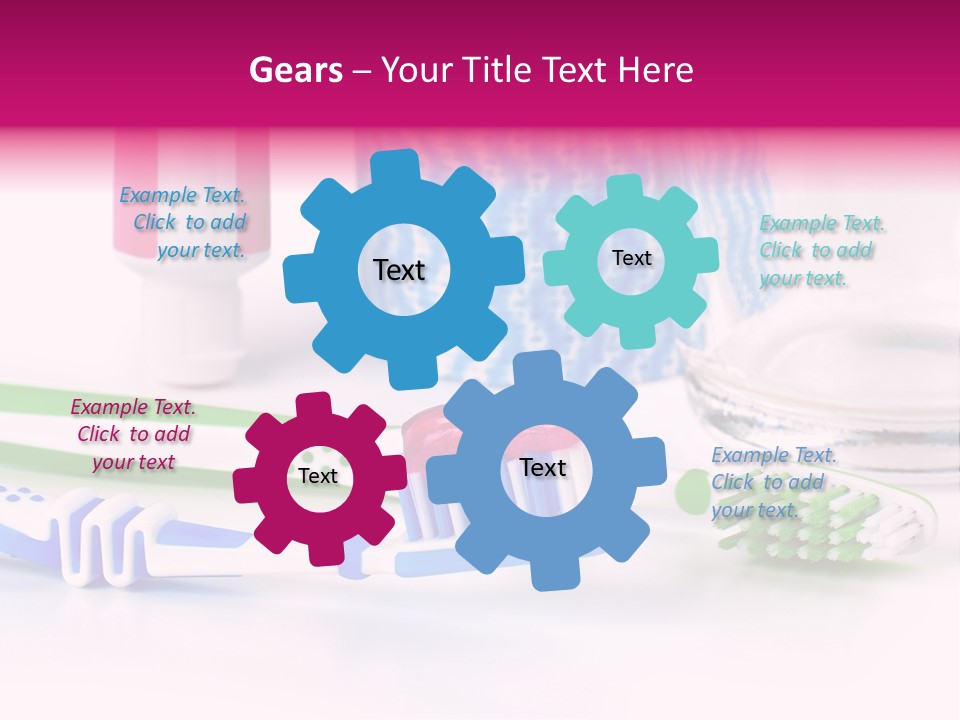 A Couple Of Toothbrushes Sitting On Top Of A Table PowerPoint Template