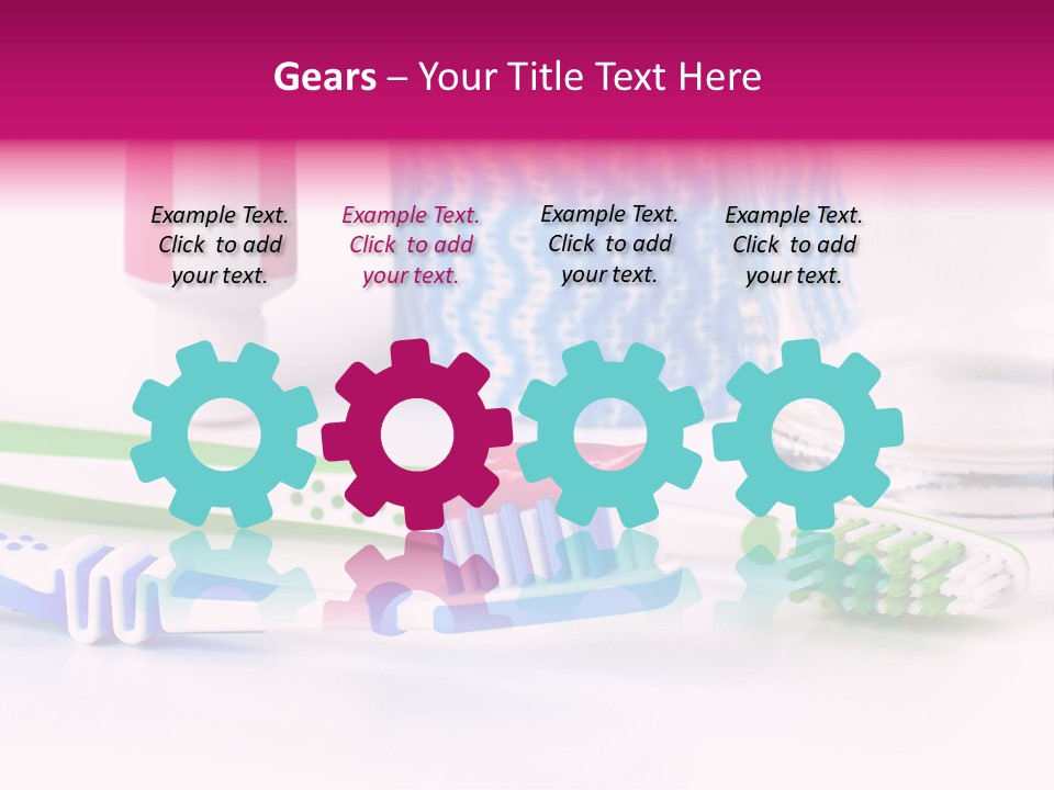 A Couple Of Toothbrushes Sitting On Top Of A Table PowerPoint Template