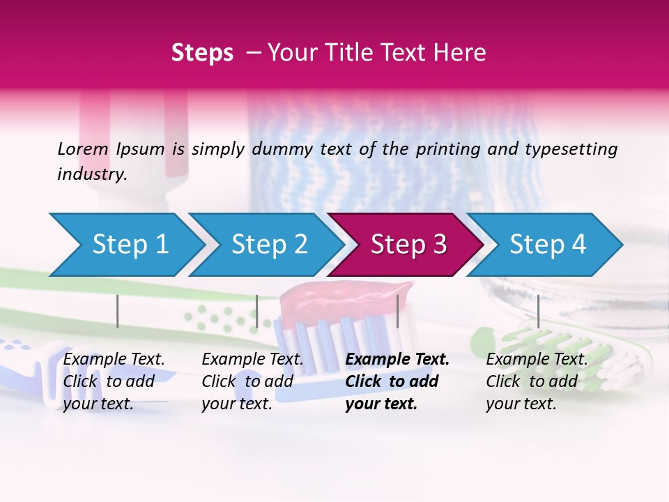 A Couple Of Toothbrushes Sitting On Top Of A Table PowerPoint Template