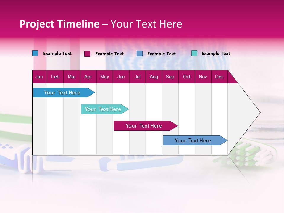 A Couple Of Toothbrushes Sitting On Top Of A Table PowerPoint Template