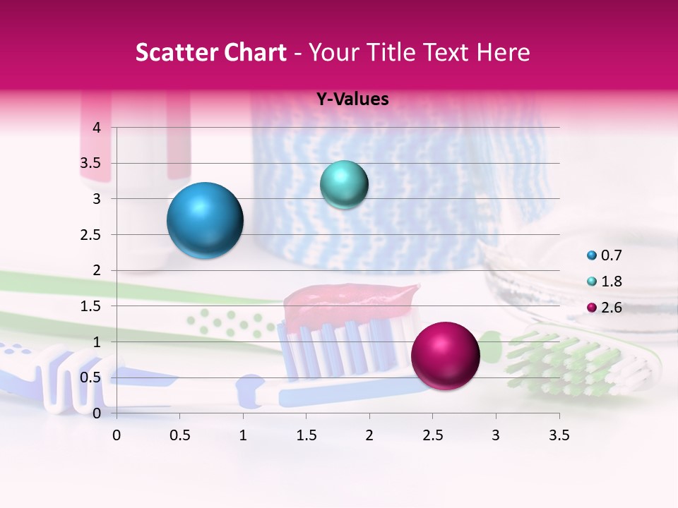 A Couple Of Toothbrushes Sitting On Top Of A Table PowerPoint Template