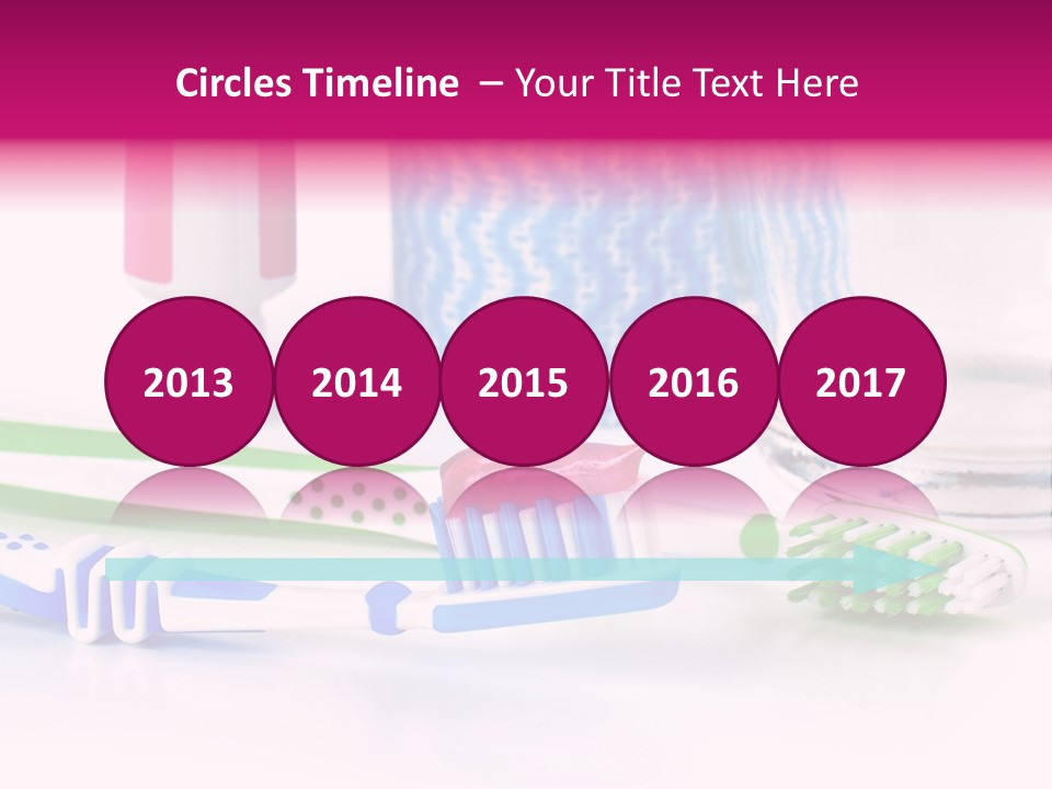 A Couple Of Toothbrushes Sitting On Top Of A Table PowerPoint Template