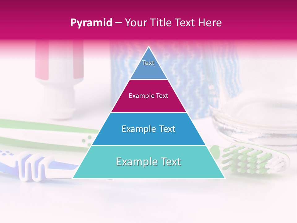 A Couple Of Toothbrushes Sitting On Top Of A Table PowerPoint Template