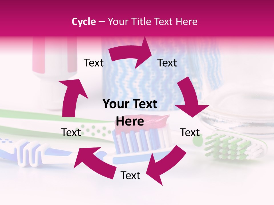 A Couple Of Toothbrushes Sitting On Top Of A Table PowerPoint Template