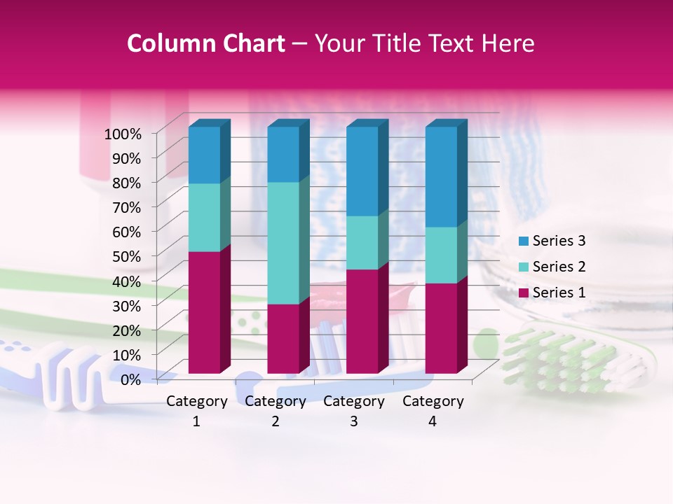 A Couple Of Toothbrushes Sitting On Top Of A Table PowerPoint Template