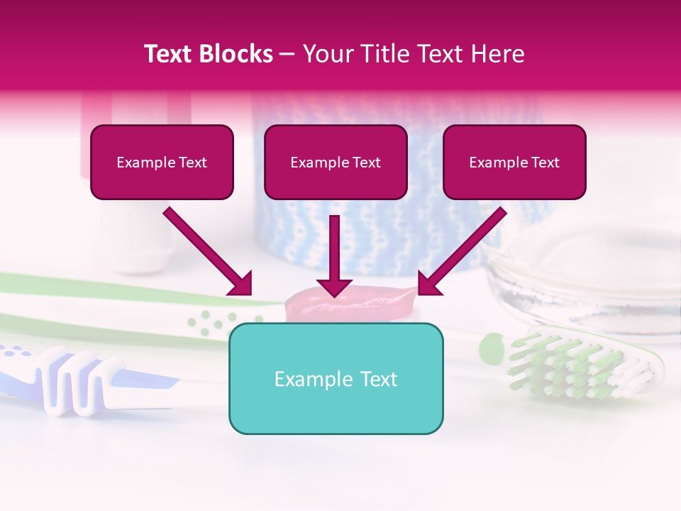 A Couple Of Toothbrushes Sitting On Top Of A Table PowerPoint Template