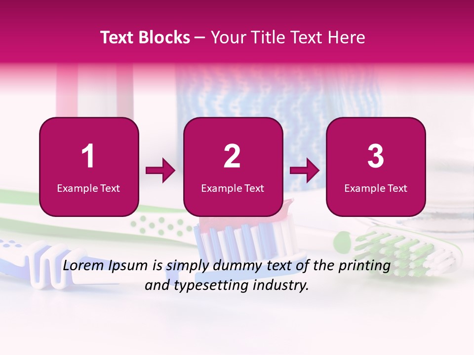 A Couple Of Toothbrushes Sitting On Top Of A Table PowerPoint Template