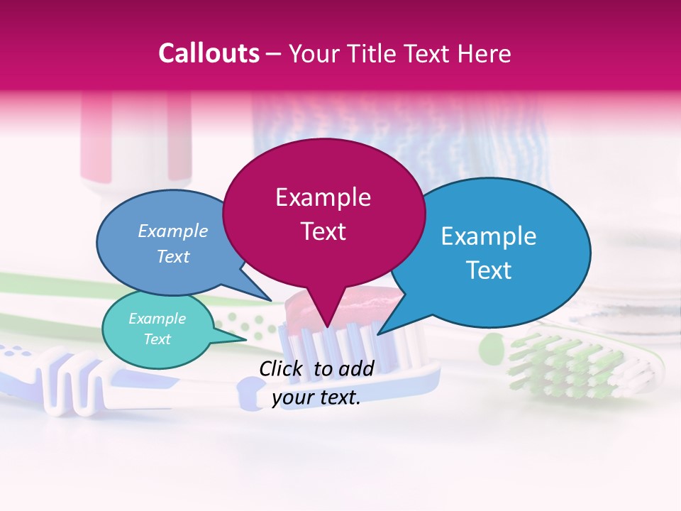 A Couple Of Toothbrushes Sitting On Top Of A Table PowerPoint Template