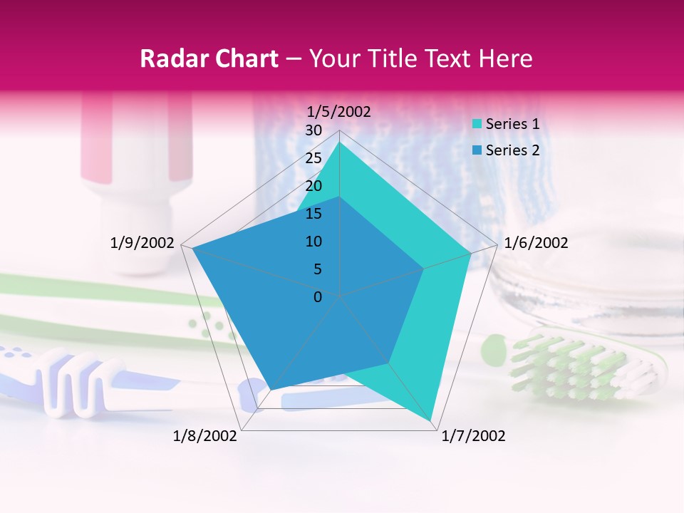 A Couple Of Toothbrushes Sitting On Top Of A Table PowerPoint Template