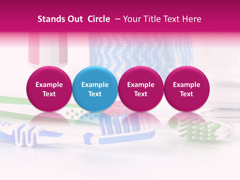 A Couple Of Toothbrushes Sitting On Top Of A Table PowerPoint Template