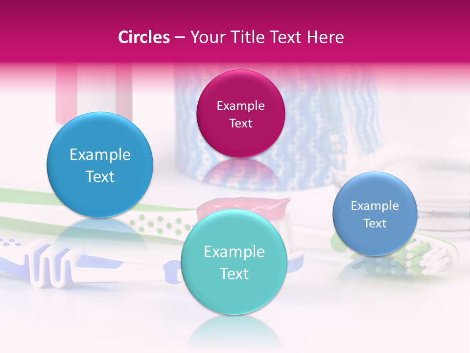 A Couple Of Toothbrushes Sitting On Top Of A Table PowerPoint Template