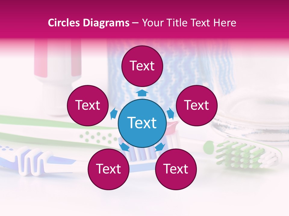 A Couple Of Toothbrushes Sitting On Top Of A Table PowerPoint Template