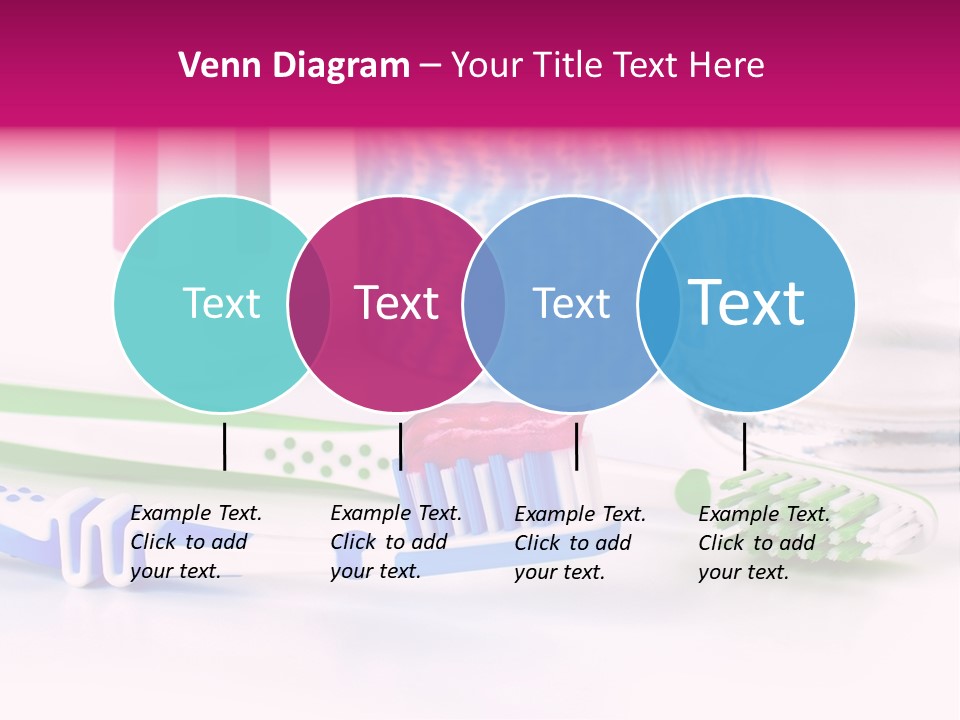A Couple Of Toothbrushes Sitting On Top Of A Table PowerPoint Template