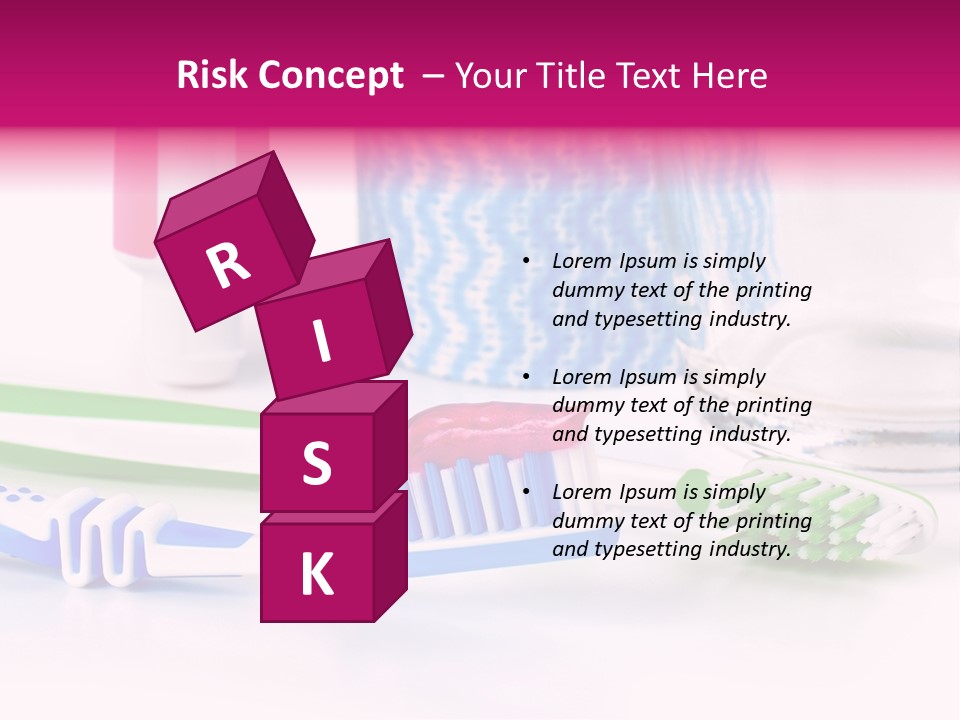 A Couple Of Toothbrushes Sitting On Top Of A Table PowerPoint Template