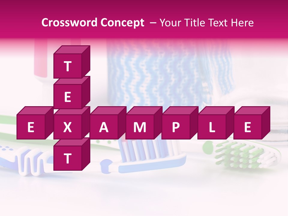 A Couple Of Toothbrushes Sitting On Top Of A Table PowerPoint Template
