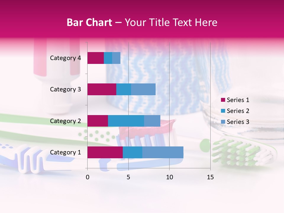 A Couple Of Toothbrushes Sitting On Top Of A Table PowerPoint Template