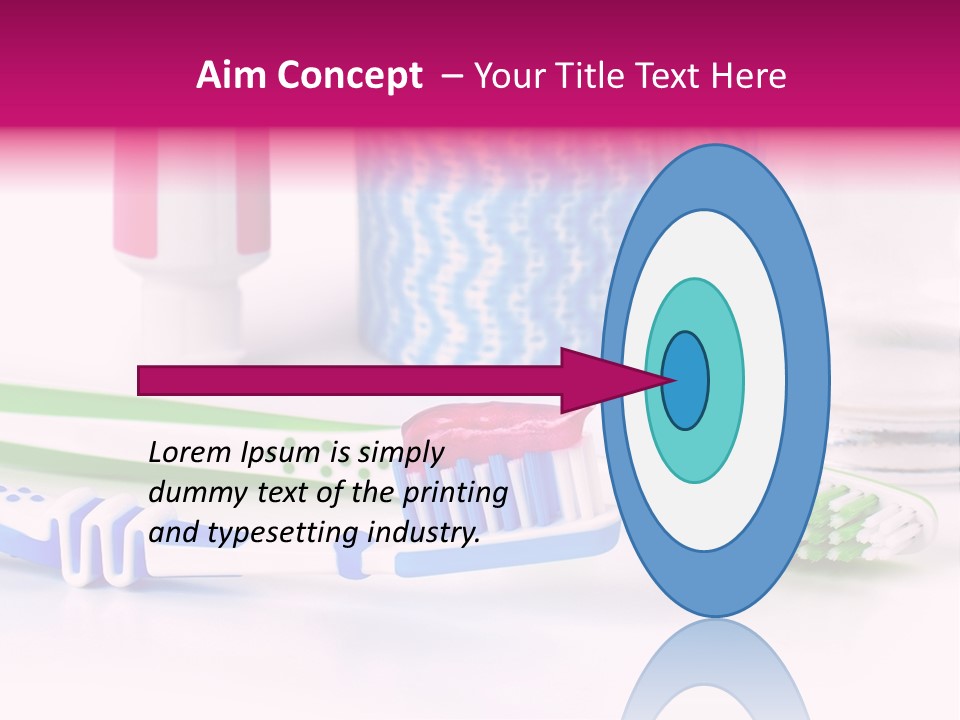A Couple Of Toothbrushes Sitting On Top Of A Table PowerPoint Template