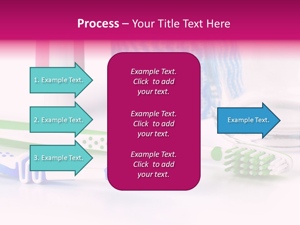 A Couple Of Toothbrushes Sitting On Top Of A Table PowerPoint Template