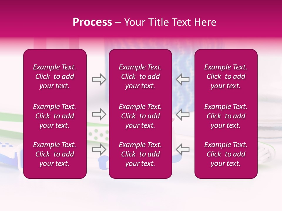 A Couple Of Toothbrushes Sitting On Top Of A Table PowerPoint Template