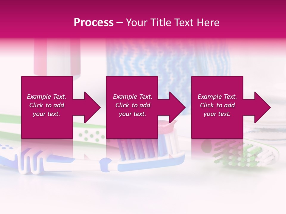 A Couple Of Toothbrushes Sitting On Top Of A Table PowerPoint Template