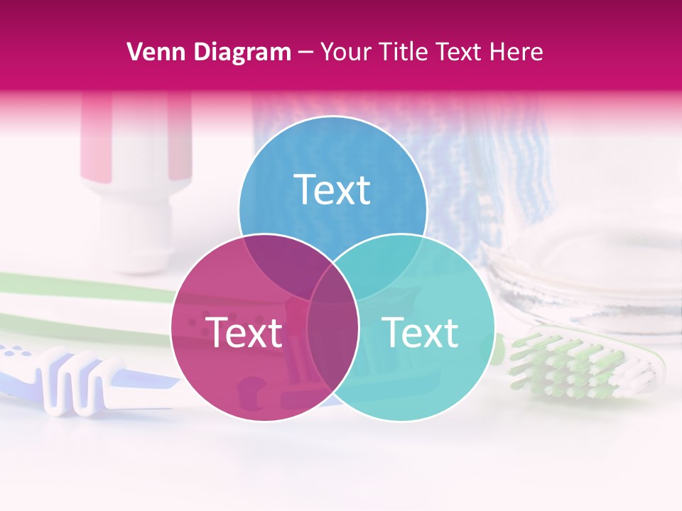 A Couple Of Toothbrushes Sitting On Top Of A Table PowerPoint Template
