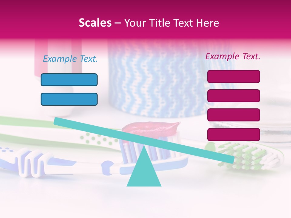 A Couple Of Toothbrushes Sitting On Top Of A Table PowerPoint Template